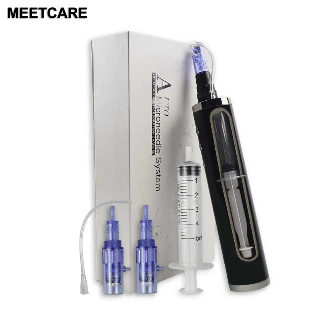 2in 1 Electric Mesotherapy Gun Derma Pen Vital Acid Injector Microneedle Skin Rejuvnenation Dermapen Meoso Gun Beauty