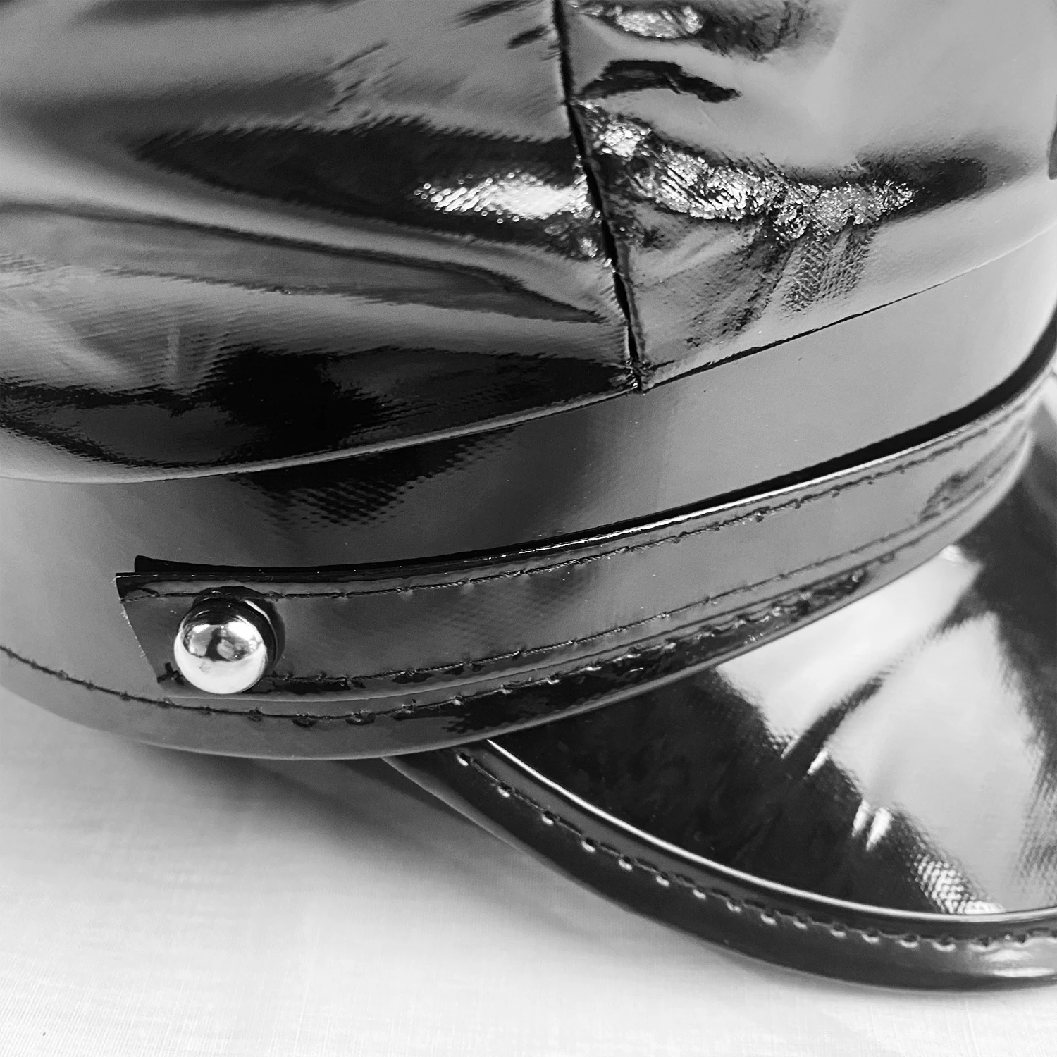 Patent Leather Officer Role Play Kit Hat  for Cop Swat FBI Halloween Party Dress up Costume Accessories