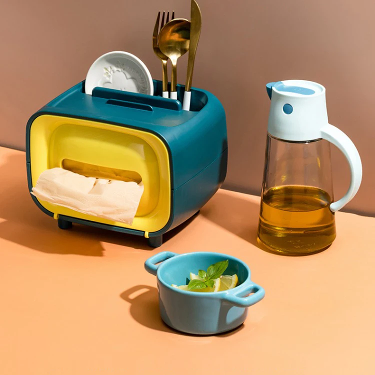 Sesame New Product Explosion Simple Plastic Creative Tissue Box Decorative Office Desk Multifunctional Tissue Box