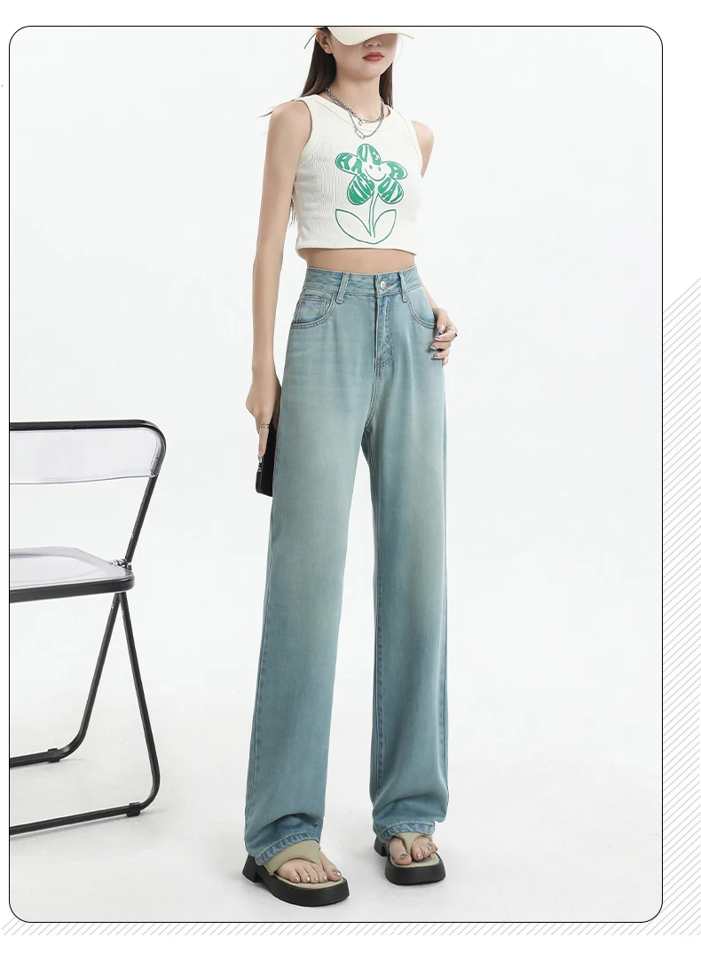 Wholesale custom fashion woman  lyocell cotton denim thin style  indigo  for clothing