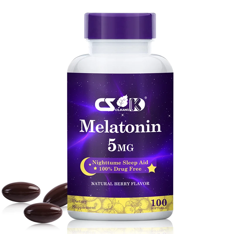Melatonin Capsule  Hot Selling Helps With Occasional Sleeplessness Nighttime Sleep Aid Melatonin Supplement