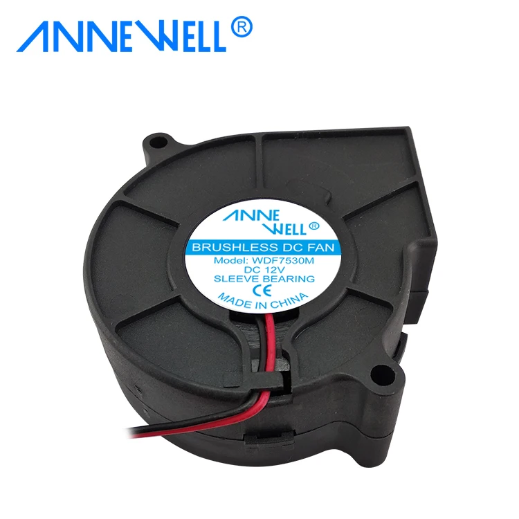7530 24v dc small auto dc air blower fan copper motor high quality low noise exhaust ventilation centrifugal blower cooling fan