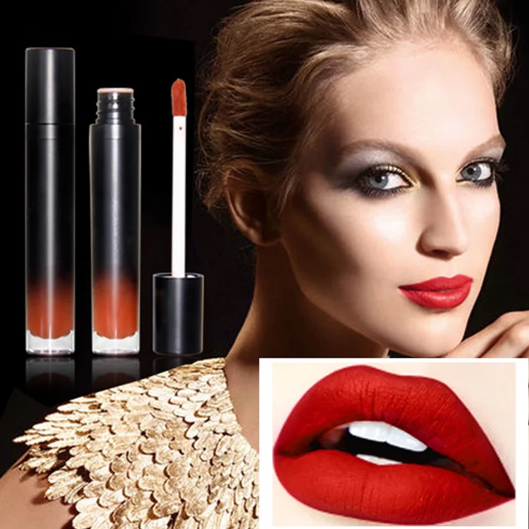 Low Moq Oem 12 Colors Gradient Round Tube Long Lasting Customized Logo Vegan Nude Liquid Private Label Matte Lip Stick Lipsticks