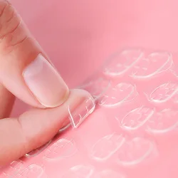 Hot Sale Jelly Transparent Double Side self Adhesive Nail Sticker for Girls