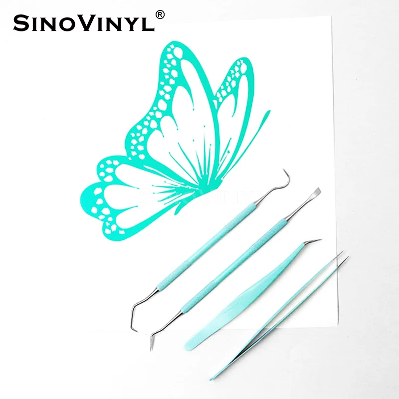 Craft Vinyl Weeding Tool 4 in 1 DIY Cut Vinyl Premium Vinyl Portable Weeding Tool Kit Complete Weeding Tools