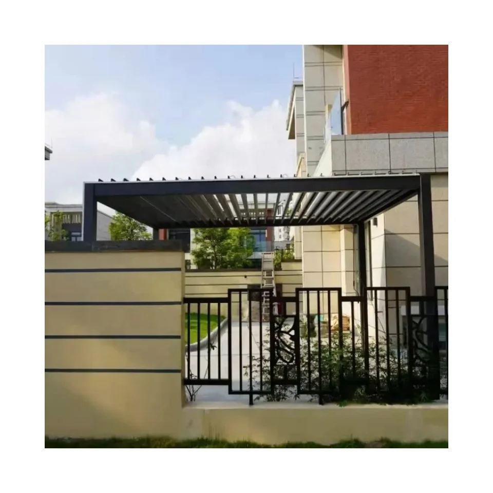 Luxury Pergola Aluminio Louvre Roof Hotel Garden Furniture Shade Cover Patio Waterproof Gazebo turkey