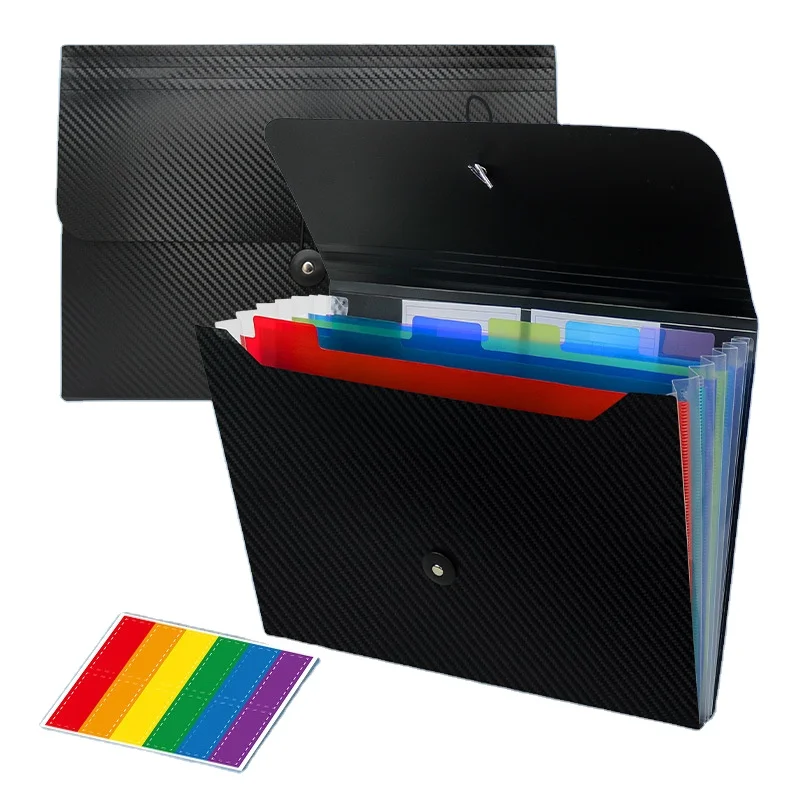 Multifunctional a4 folder cute PP file lever arch file  multi-layer organ document bag