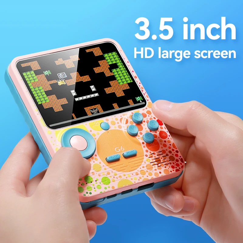 G6 Handheld Video Game 666 In 1 Tv Out Retro Game Consoles 3.5 Inch Screen Handheld Game 1 Player