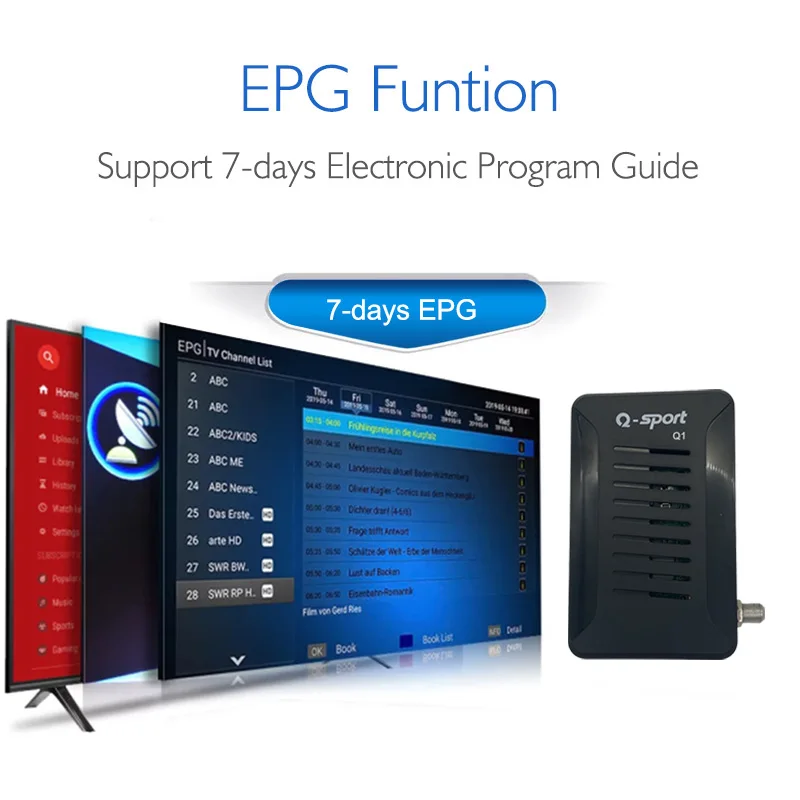 Q-Спортивная мини-камера для Android DVB-S2 TV Box с-цифра спутниковый телевизионный ресивер Авто FTA для Африки