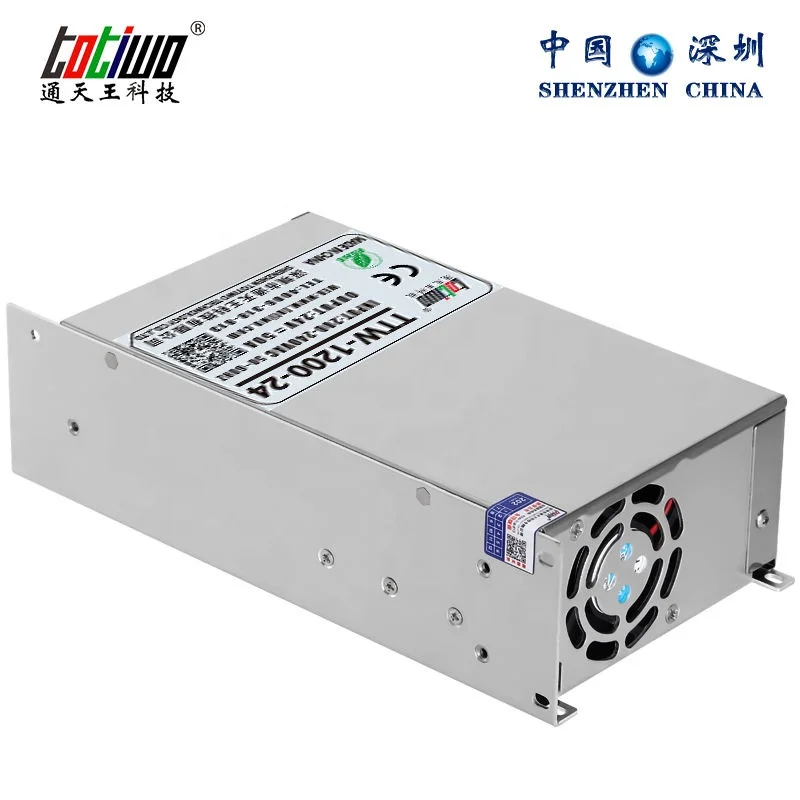 100-120Vac to DC12/15/18/20/27/30 volt 100/80/66/60/44/40 Amp 1200 Watt SMPS Industrial LED light switch power supply psu