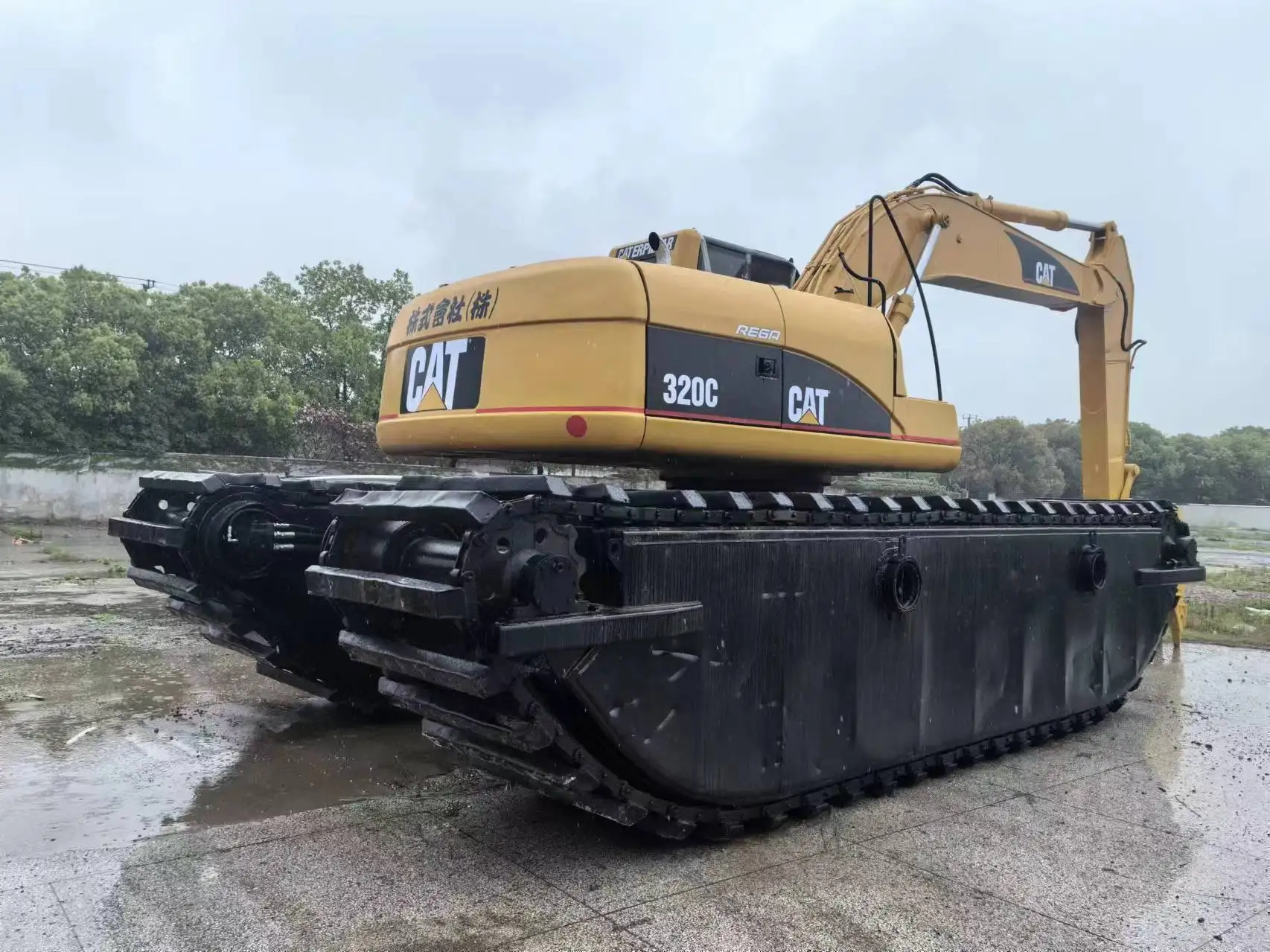 Dredge Excavator Swamp Excavator 40 ton Amphibious Excavator with Pontoon and Dredging pump