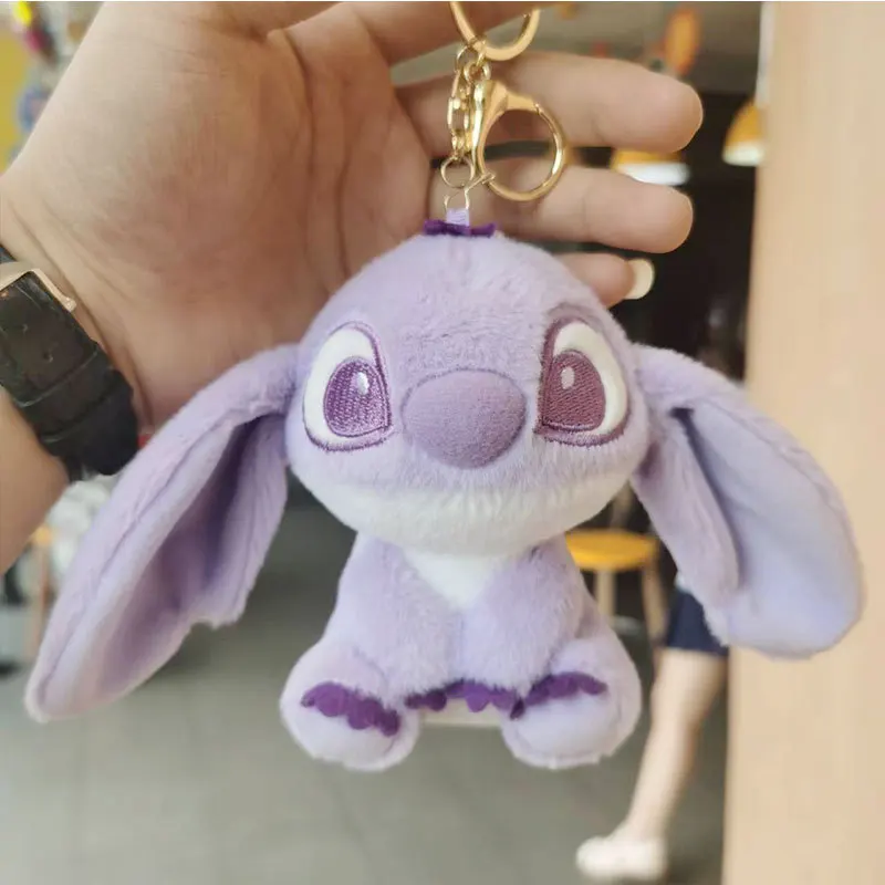 Cheap Price Christmas Promotion Gift 12cm Stitch Stuffed Toys Bag Decoration Keychain Kawaii Small Stitch Keychain Plush Toys