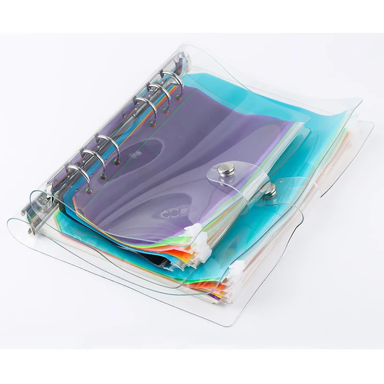 A5 A6 PVC Presentation Binder Folder Card Receive Bag Concise Planner Filing Products Cards Holder Storage Pocket