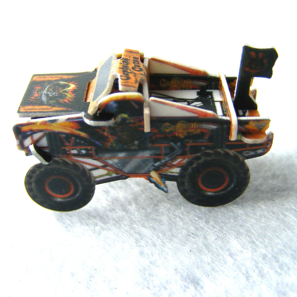 OEM customized personality 3D cartoon toy car plastic puzzle