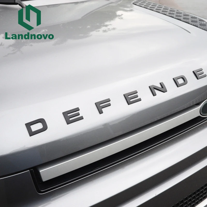Hot Sale Car Body Sticker Front Rear Badge Emblem Sticker For Land Rover DEFENDER Gloss Matt Black Label Car Hood Letter