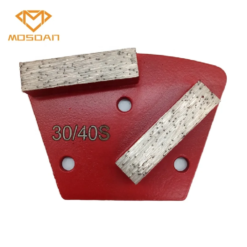 Trapezoid Double Bars Grinding Shoe with M6 Thread Holes for XPS CPS Floor Grinders