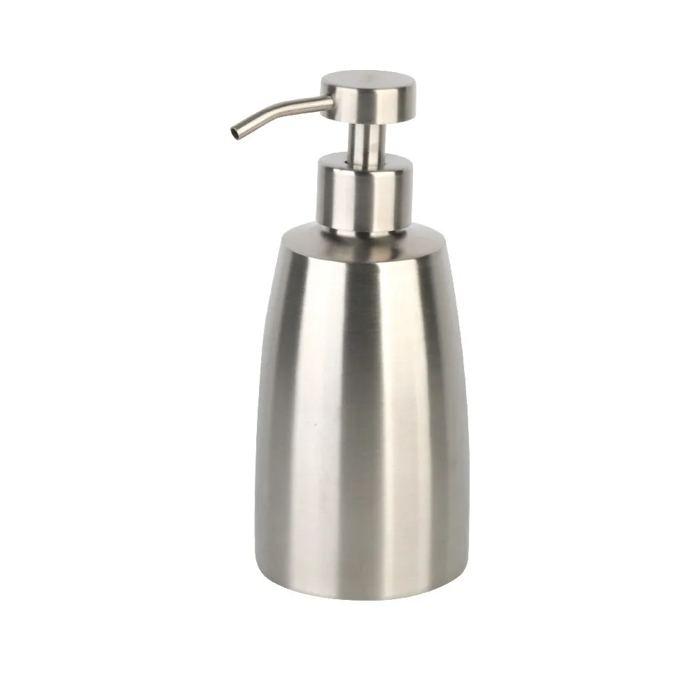 Unique Shape Stainless Steel Foam Pump Bottle,Refillable Foaming Soap Dispensers for Bathroom & Kitchen