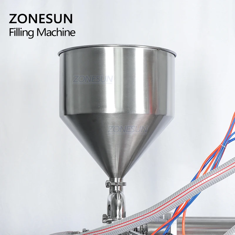 ZONESUN ZS-GTD2 Double Diving Nozzles Water Cream Shampoo Moisturizer Lotion Cosmetic Oil Honey Stick Food Paste Filling Machine