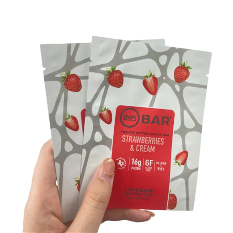 Custom Cashew Butter Protein Bar Packaging Bags