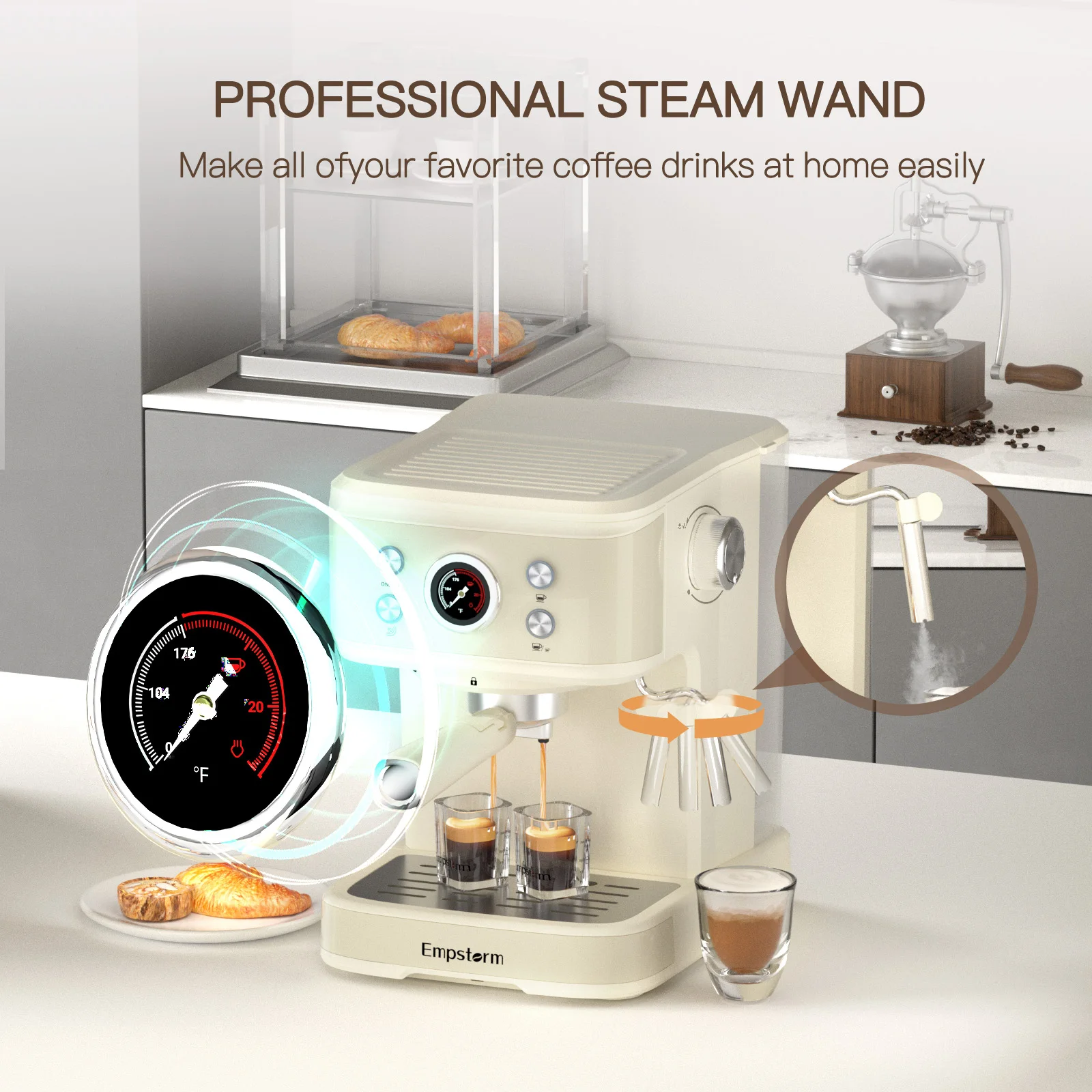 Empstorm 2024  Portable Espresso Coffee Brewer Machine 20bar coffee making machine commercial Cappuccino Machine