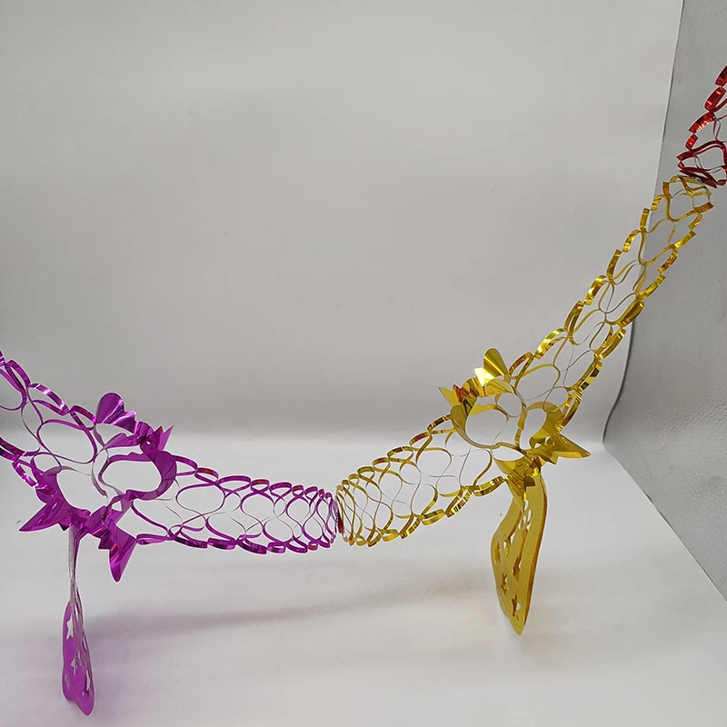 Shiny Party Wall Decorations Foil Fringe Garland Bell Hanging Tinsel Garland Christmas Coloful Tinsel Garland