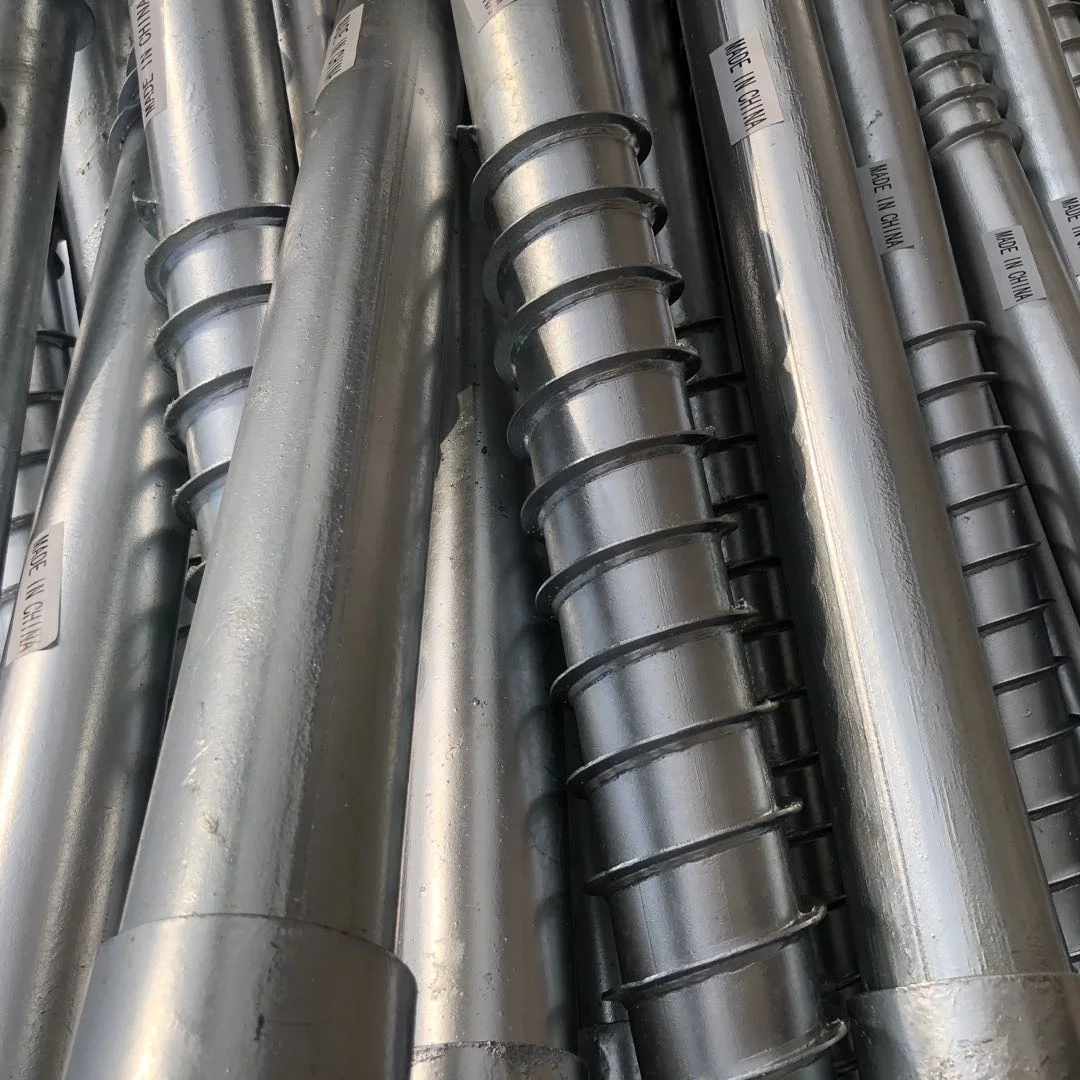 With round flange earth anchor ground screw post spike for ground system