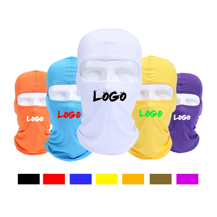 Balaclava Custom logo pattern face mask Knit Full over print Face Cover Ski Mask 1 hole balaclava cap hat