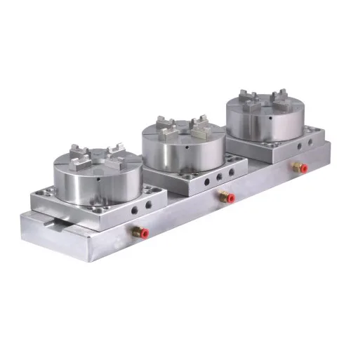 Precision EDM 3 In 1 CNC Pneumatic Chuck  Cnc Engraving Machine D100 Vaccum Heat Treatment Four Jaw Chuck