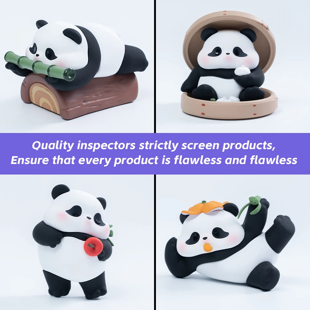 Cute figure panda funny pvc plastic panda figure toys in Manufacture