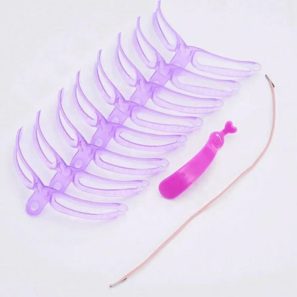  8 in1 Reusable Eyebrow Shaping Template Helper Stencils Kit Grooming Card Defining Makeup