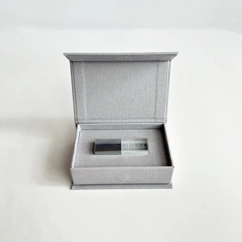Картонный дизайн usb флэш-накопитель с свадебной подарочной коробкой логотипом льняная коробка usb-накопитель Свадебная