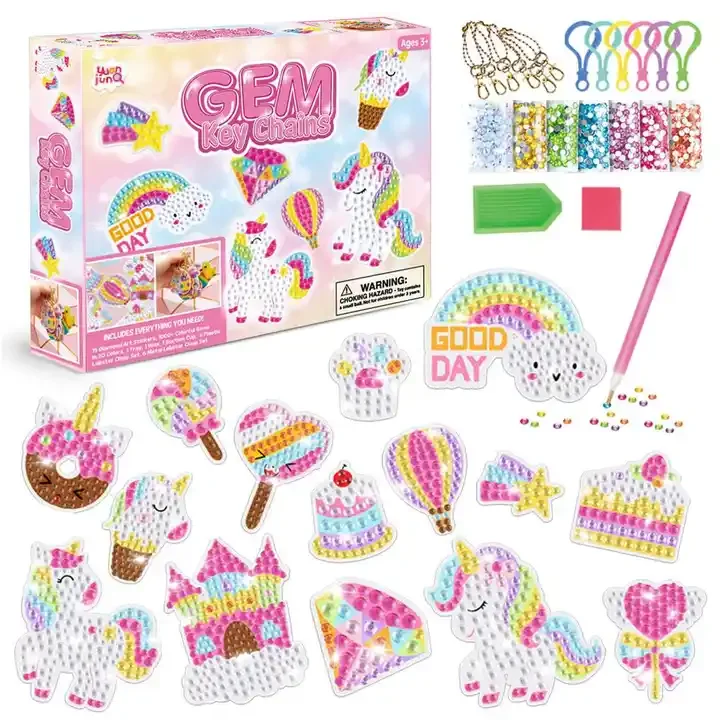 Girl Animals Diamond Painting World Diamond Painting Keychains For DIY Jewelry Accessories