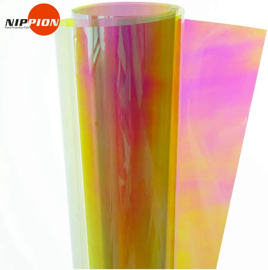 1.38*30m Dichroic glass adhesive rainbow window film dichroic iridescent vinyl film DIY  colored iridescent sticker