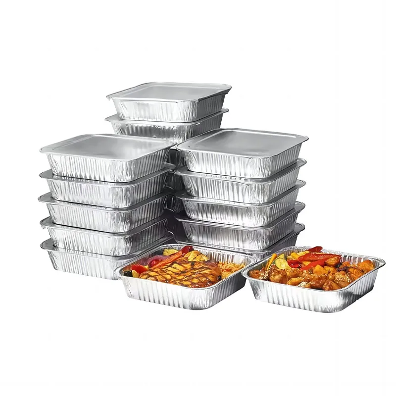Factory Wholesale High Quality Recyclable Catering Fast Food Take Away Aluminium Foil Container