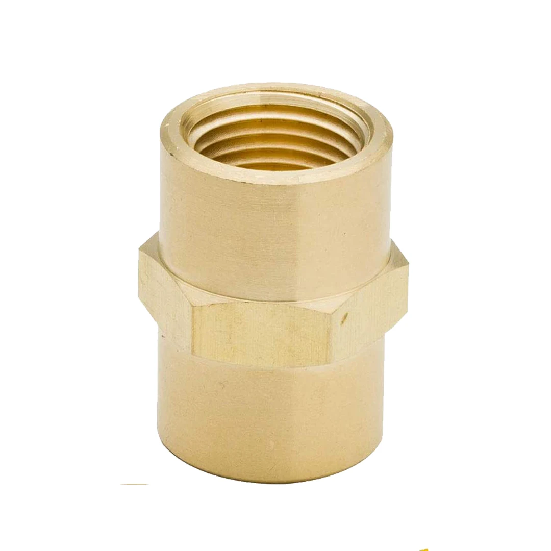 NPT 1/4' BSPP Brass Coupler Female Hex Nipple Fittings Hex Coupling Socket Fitting