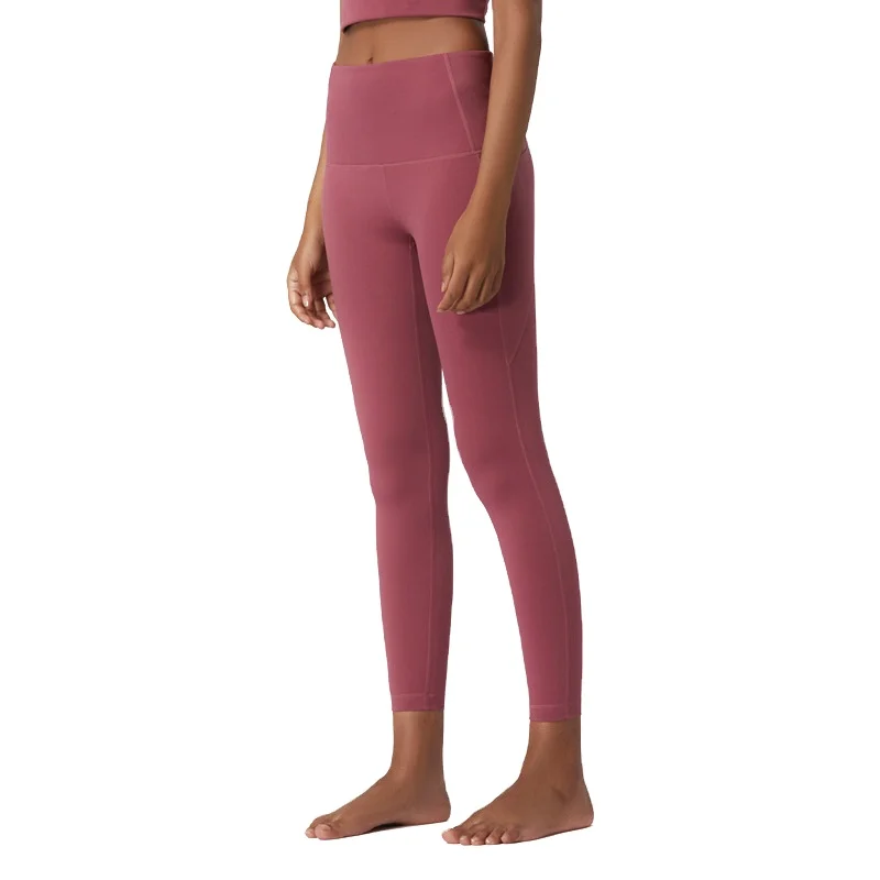 
2020 New Double Layer High Waist Nylon Sports Fitness Pants Tummy Control Yoga Pants With Pocket 