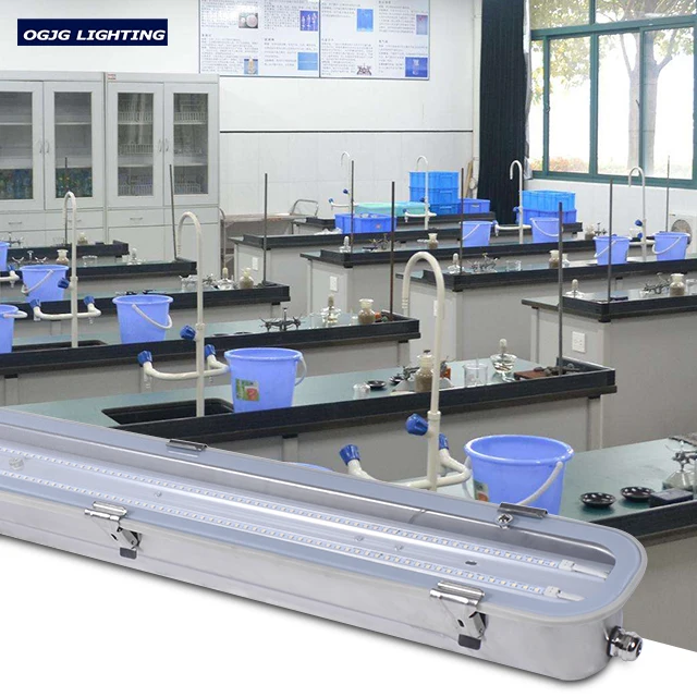 IP65 40W 60W 80W Dimming Led Vapor-tight Fixture Tri-proof Tube 4FT Waterproof Linear Light for High Temperature Laboratory