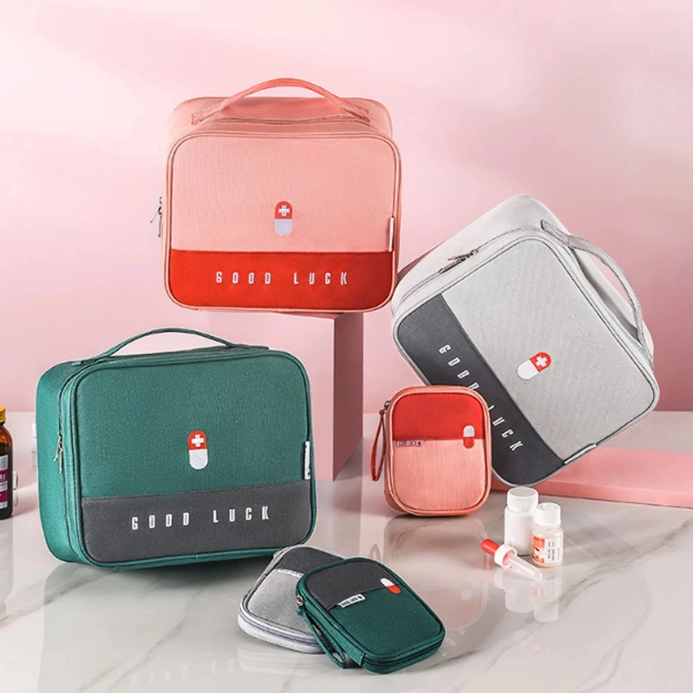 Outdoor Travel Portable Medicine Box Large Capacity Portable Medicine Adventure Vehicle Household Fabric First Aid Kit Bag