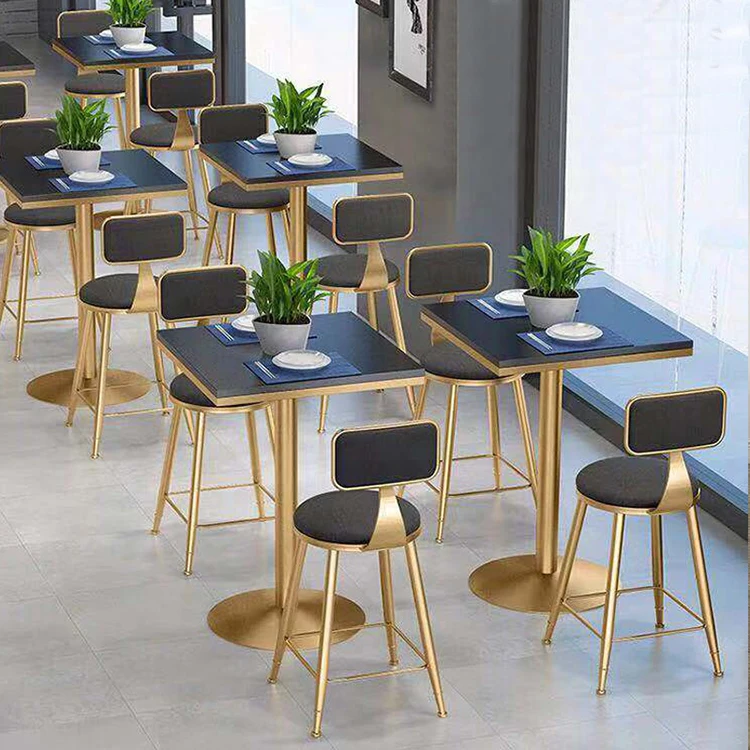 Customized Commercial Furniture Cafe Fast Food Restaurant Tables And Chairs For Cafeteria