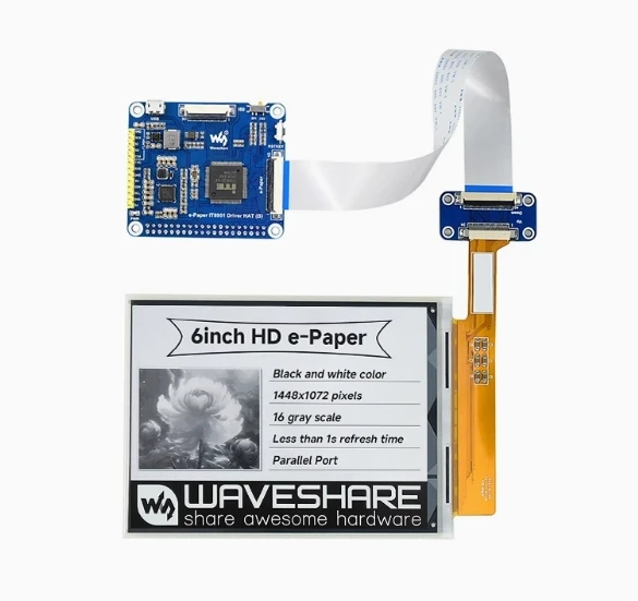 6inch HD e-Paper with driver board Raspberry Pi 6-inch ink screen bare screen e-paper high-definition 1448 * 1072 resolution