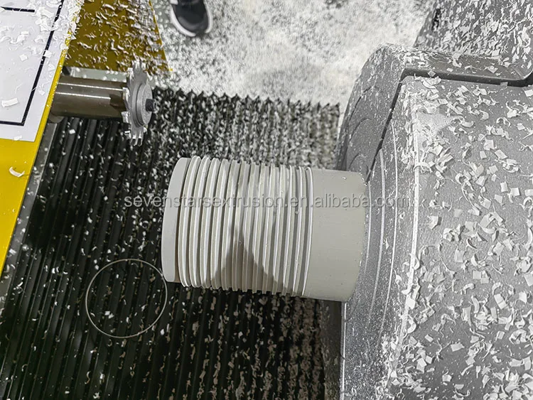 PVC pipe threads cutting plastic pipe thread processing machine