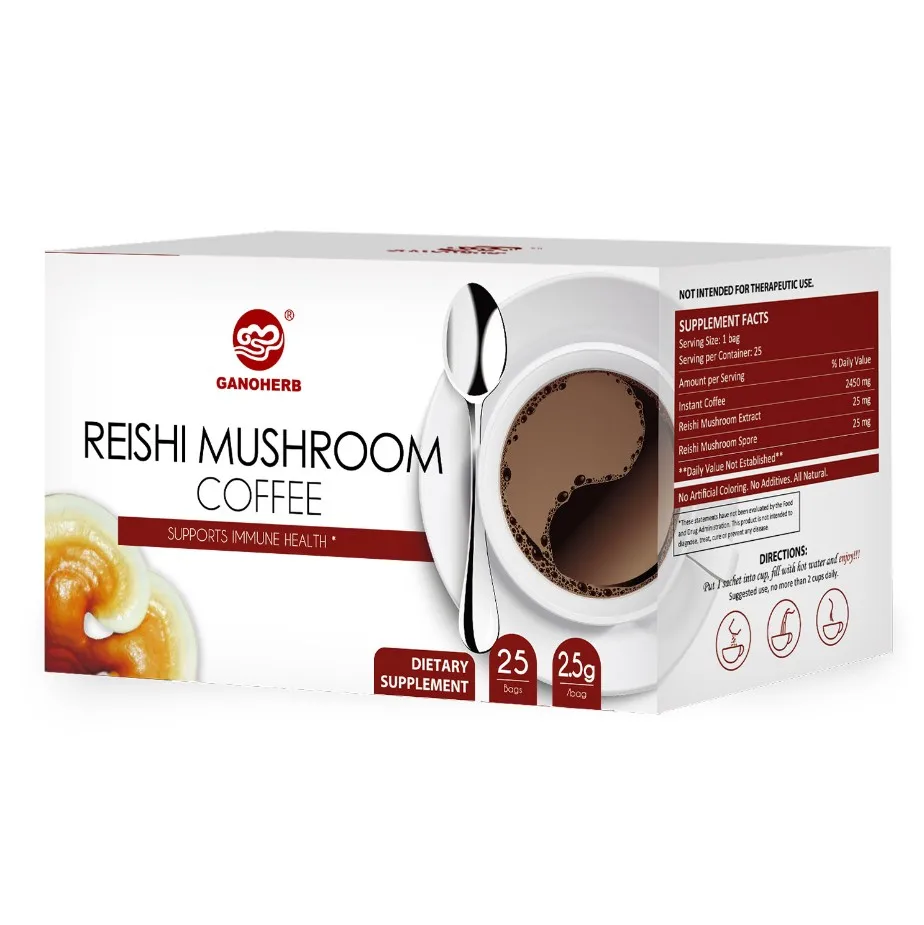 Оптовая продажа органический золотой кофе Ganoderma с собственной торговой маркой