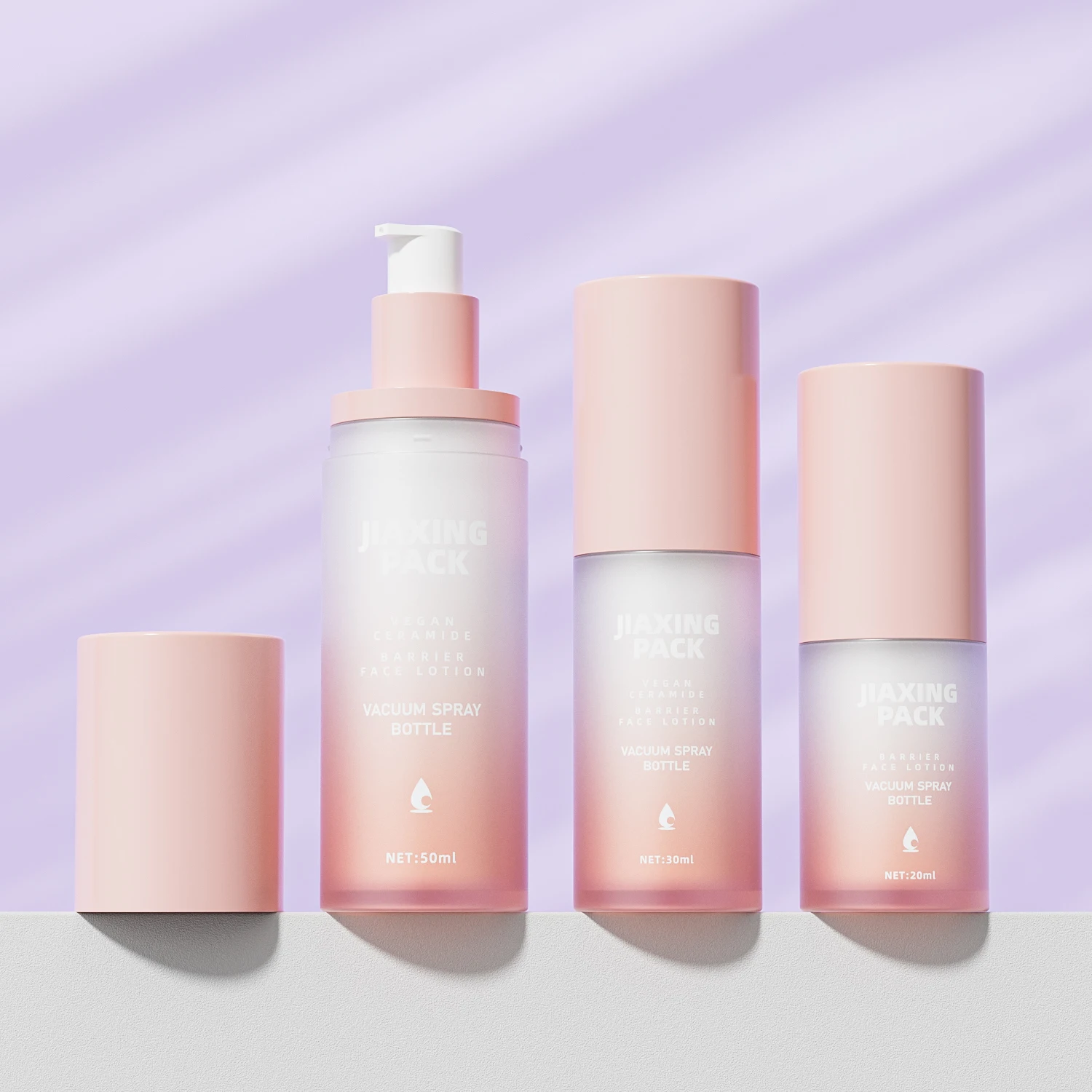 Sustainable refillable double wall 20ml 30ml 50ml airless pump cosmetic acrylic plastic bottle for lotion serum skincare