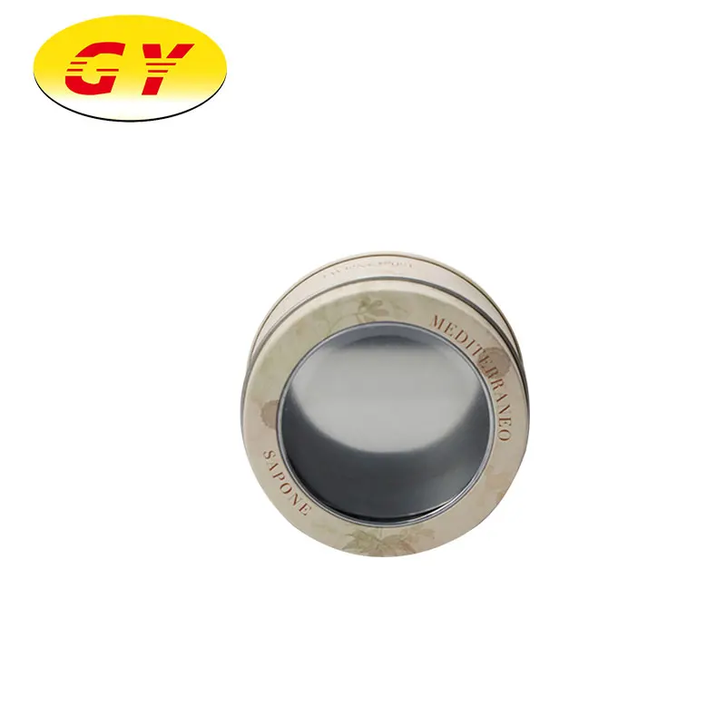 Hot Selling Custom Round Food Tin Can With PVC Window