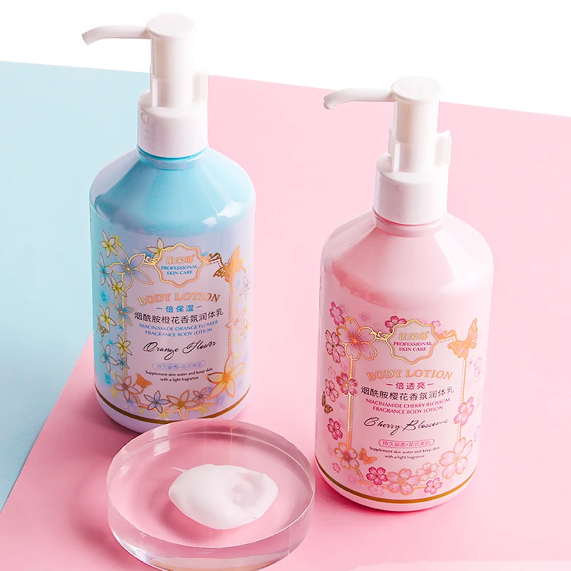 Wholesale Sakura fragrance niacinamide body milk female Autumn and winter skin care moisturizing body lotion body lotion