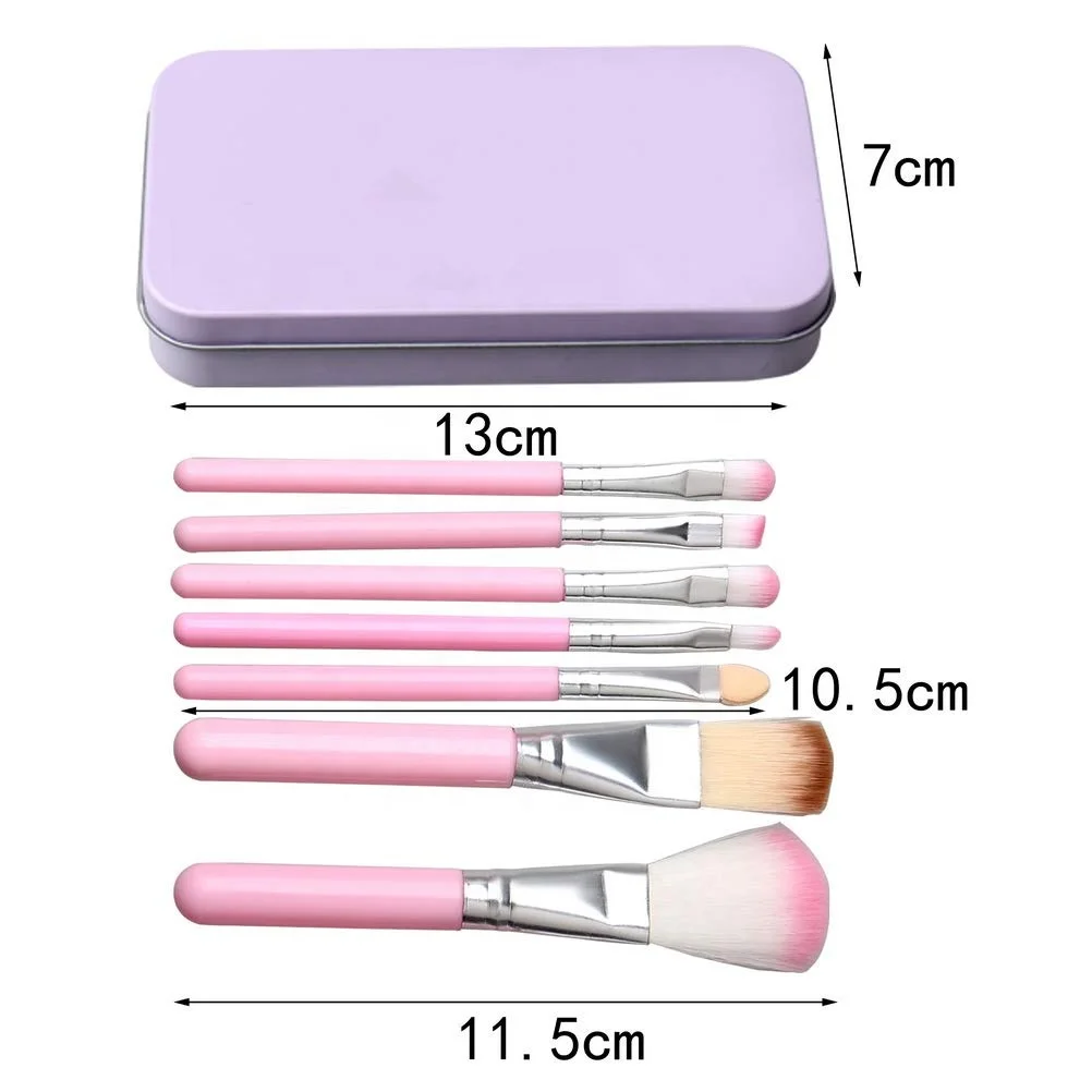 Yihuale 7Pcs Children s Makeup Brush Set, Foundation, Eyebrow, and Eyeliner Brushes, Soft Starter Kit for Kids Beauty Essentia