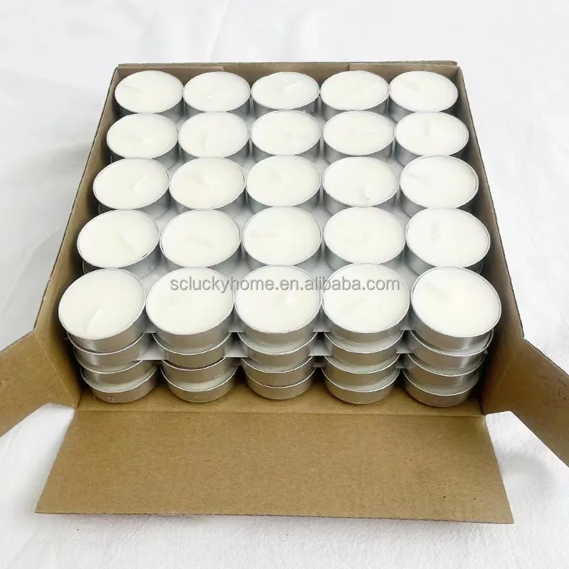 100 packs 4 hours white Aluminum Tea Light Tins Tealight candles small candles
