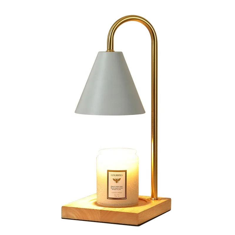 Candle Warm Lamp Home Bedroom Gift Metal wood Base Seat Decoration Incense Adjustable Beside Melting Lamp Candle Warm Lamp