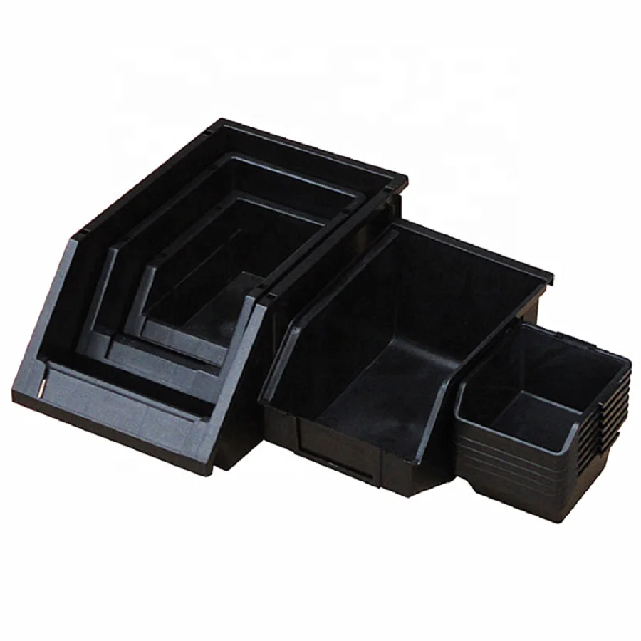 ESD pp plastic box Black PCB Packing Storage Component Container Plastic Circulation Antistatic Box