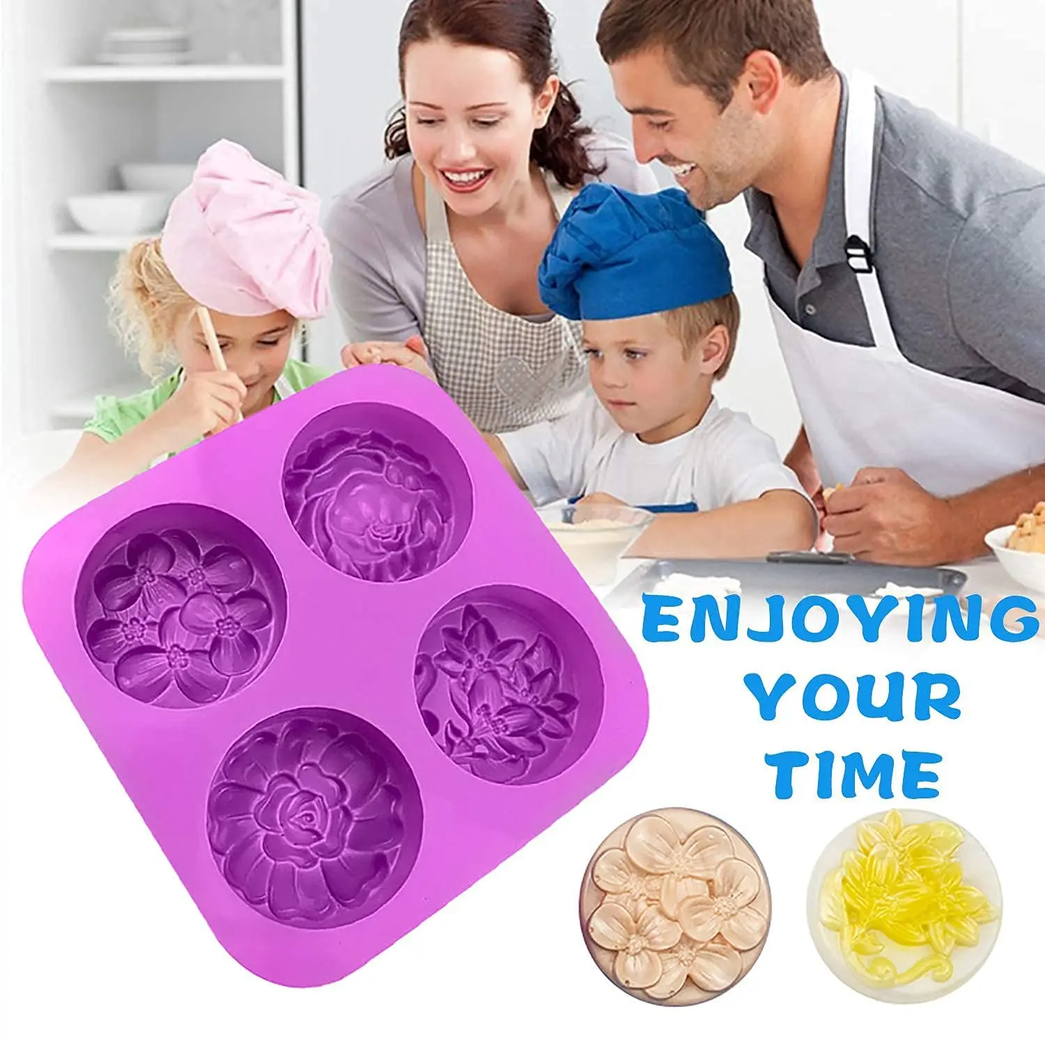 Homesun High Quality DIY Customized Logo Silicone Forms Soap Mold For Soap Making